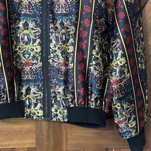 Vintage Cedars Satin Bomber Jacket Size Large Polyester - Picture 4 of 6